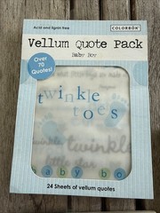 Lot Of 2 Colorbok Vellum Quote Packs 1 Marcella The Quote Book & 2 DCWV Stacks