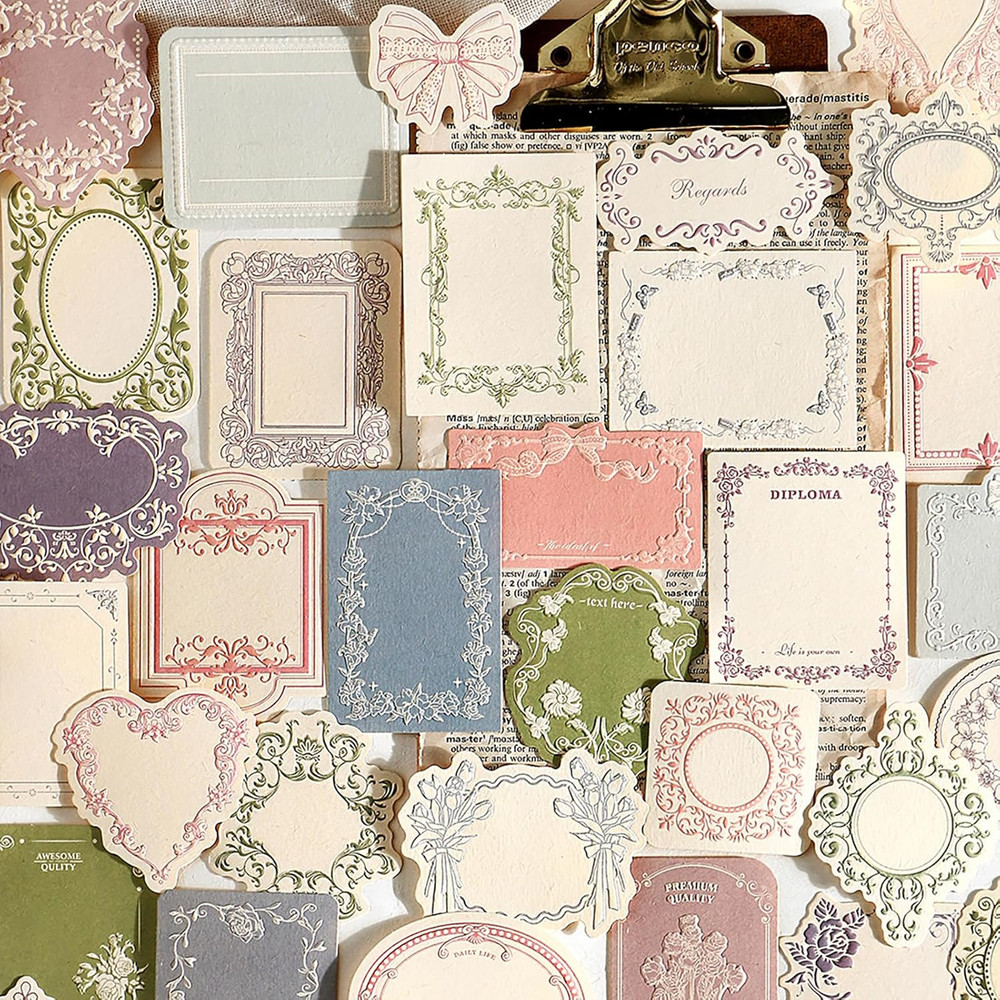 120Pcs Vintage Scrapbooking Letter Writing Paper for Journaling Supplies, Aesthe