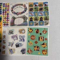 Vintage Sticker Lot 21 Sheets AGC, Gibson, Hallmark, Holiday Characters Looney