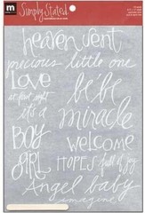 Making Memories Rub-On Baby Words Embellishments Scrapbooking Cards