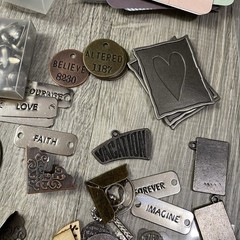 Lot of Stickers & Accents Metal Crafts Scrapbook Journal Tags Lace Pins🔥🔥🔥