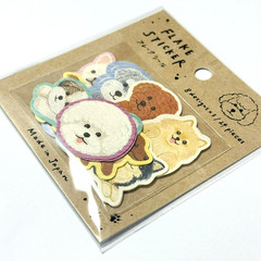 Dog Flake Stickers Poodle Chihuahua Pomeranian Japan Cute