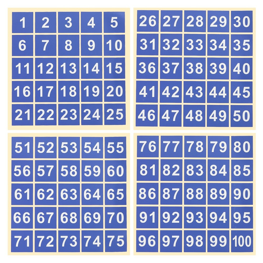 1.5″ Consecutive Number Stickers, 1 Set Self Adhesive Number Decals, Blue