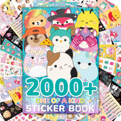 Sticker Book with Large and Small Sizes, Kids Stationary for Water Bottle, Noteb