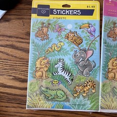 Vintage 1989 Stickers 4 Sheets Ambassador Hallmark Animals Sealed Made In USA