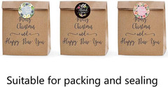 Thank You Stickers 1000 Pcs, 1.5 Inch 500 Pcs and 1 Inch 500 Pcs, Spring Flower