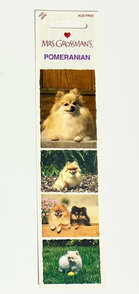 Mrs. Grossman’s Pomeranian Dog Puppy Photograph Scrapbook Stickers NEW