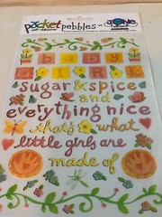 CREATIVE IMAGINATIONS 3D EPOXY STICKERS PACKET PEBBLES BABY GIRL SUGAR SPICE