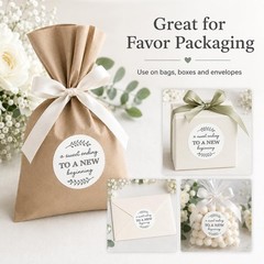 Handmade Wedding Favor Stickers 120Pk