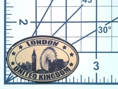 London UK Big Ben London Eye Skyline Sticker Die Cut Souvenir Scrapbook