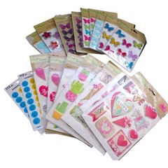 Crafter’s Square Flower Butterfly Garden Cat Cactus Sticker Large Lot 20 Package