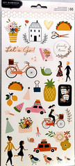 American Crafts Home Made Stickers 66 pcs 2 Sheets 12″ Family Time Scrapbooking