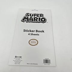 Super Mario Sticker Book 4 Sheets 300+ Stickers • Official Nintendo Licensed New