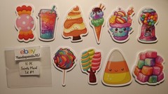 Sweets -Candy – Sugar – Stickers – 10 PCs – 5 styles available! See Description