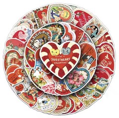 50 PACK RETRO VTG NOSTALGIA VALENTINES DAY SWEET HEART LOVE Set Bulk Lot 50PCS