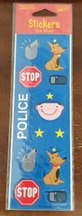 Rescue Pals Police Stickers NIP, K-9 dog, Police Officer, whistle, walkie talkie