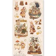 Stickii – Whimsical Terrarium Stickers – 1 Fantasy Rabbit & Sheep Sticker Sheet