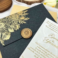 100 Wax Seal Stickers Rose Style Self Adhesive Bronze Envelope Seals for