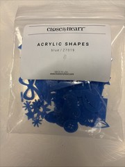CTMH Embellishments Acrylic SHAPES BLUE Z7019 New Acrylic Shapes