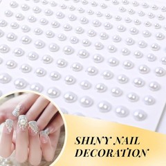 Pearl Stickers Self Adhesive Hair Pearls Gem White Jewel Sticker for Making H…