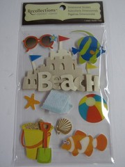 New 4 Different Packages Of Dimensional Vacation Travel Themed Stickers MIP