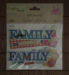 Crafter’s Square Pop-Up Scrapbook Stickers – Family Themed