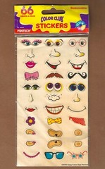Vintage Create-A-Face Stickers, 66 Pc Color Club, Jakks, Flying Colors Toys 2000