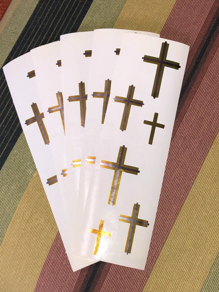 5 Mrs Grossmans Cross Stickers Religious Bible Christian Catholic Prayer Jesus