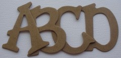 1.5″ FUN SERIF Chipboard Letters – Custom Lettering Scrapbook Alphabets – 52 Pc