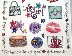 Tie Me To The Moon Girlfriends Clear Stickers 2001 Plum Hill Vintage Retro NOS