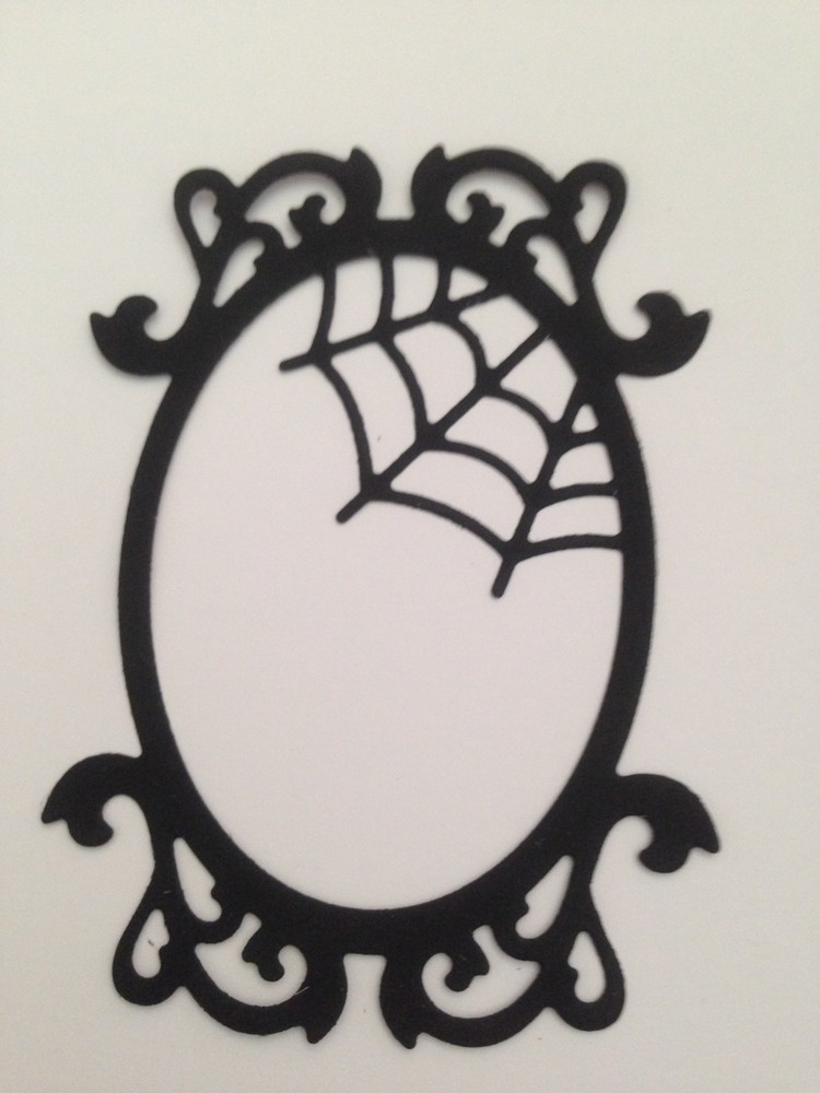 Oval Frame Spider Web Die Cut Embellishments 6pcs 4″ X 3″ Scrapbook Cards Crafts