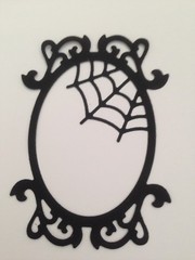 Oval Frame Spider Web Die Cut Embellishments 6pcs 4″ X 3″ Scrapbook Cards Crafts