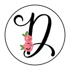 30 SCRIPT BLACK & FLORAL MONOGRAM LETTER ENVELOPE SEALS LABELS STICKERS 1.5″