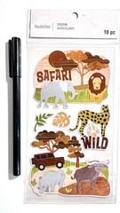 Safari Animals Stickers Scrapbooking Card Journal Planner Recollections