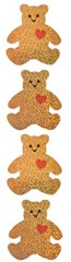 Mrs Grossman LOVE BEAR GOLD GLITTER Stickers retired vintage LIMITED EDITION