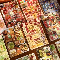Kawaii Sticker Book 2 Pack – Cute Die-Cut Food & Manga Aesthetic Stickers for Jo