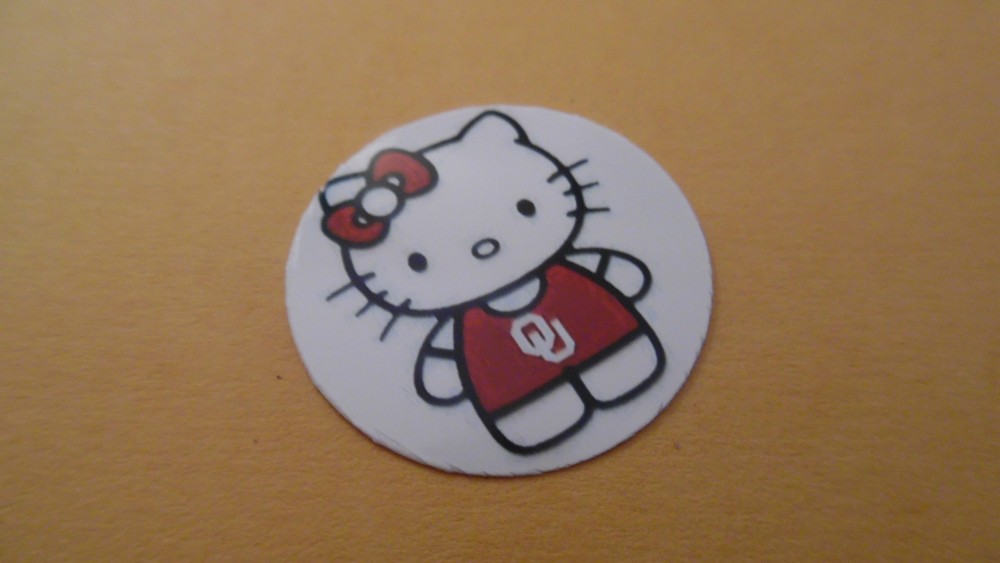 Pre Cut One Inch Bottle Cap Images Hello Kitty OKLAHOMA State Free Shipping