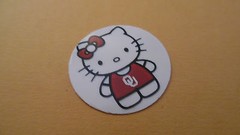 Pre Cut One Inch Bottle Cap Images Hello Kitty OKLAHOMA State Free Shipping