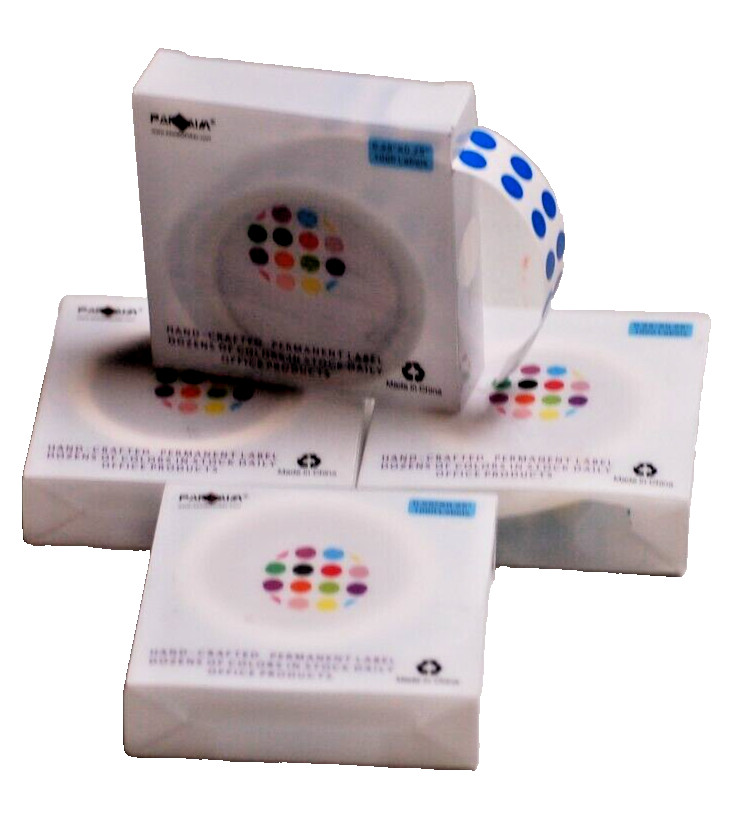 4000 pcs 1/4″ Blue Dot Stickers Round Labels Dispenser Packs 0.25 x 0.25 inch