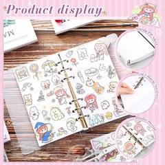 Frosted Transparent Sticker Album with 80 Pages – Ideal for Back to School