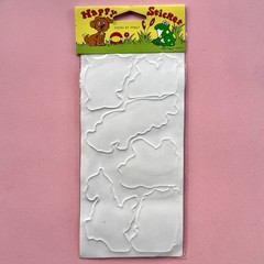Vintage Stickers Puffy Happy Colourful Rainbow Unicorns Sealed Sheet Scrapbook B