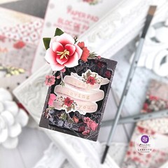 Magnolia Rouge Chipboard Stickers 24/Pkg-Shapes W/Foil Detail