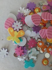 Butterfly Flower Craft Project Supply Pkg Glitter Sticker Foam Decoration NewMix