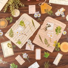 320Pcs Flower Stickers, Cute Vintage Floral Sticker for Kids, Clear Wildflower S