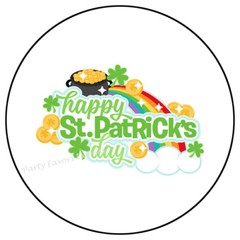 HAPPY ST PATRICKS DAY ENVELOPE SEALS LABELS STICKERS PARTY FAVORS