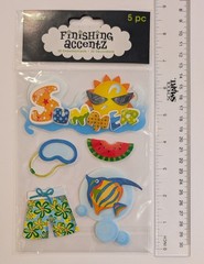 Summer Vacation Beach Pool Swimming Scrapbooking Stickers By Darice