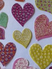 HEART CIRCLES Glitter Stickers(19pc)Sticko…Love…Valentine’s Day…Wedding…Couples…