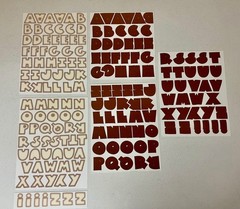 Lot of 48 Sheets of Self-adhesive Alpha Letters for Scrapbooking & Crafts