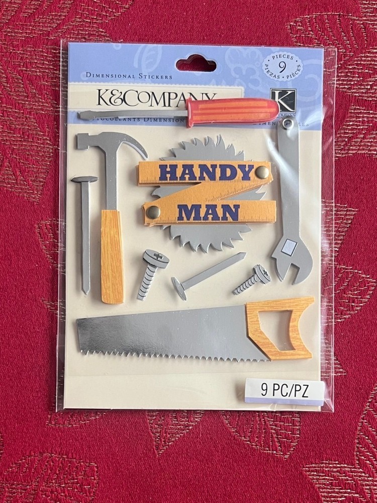 K & COMPANY HANDY MAN TOOLS 3D STICKERS – FREE SHIPPING