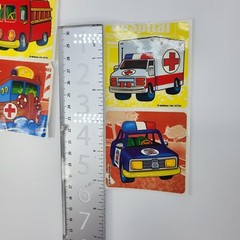 Vintage Medibadge Stickers Emergency Vehicles Farm Animal Fire Truck Police Boat